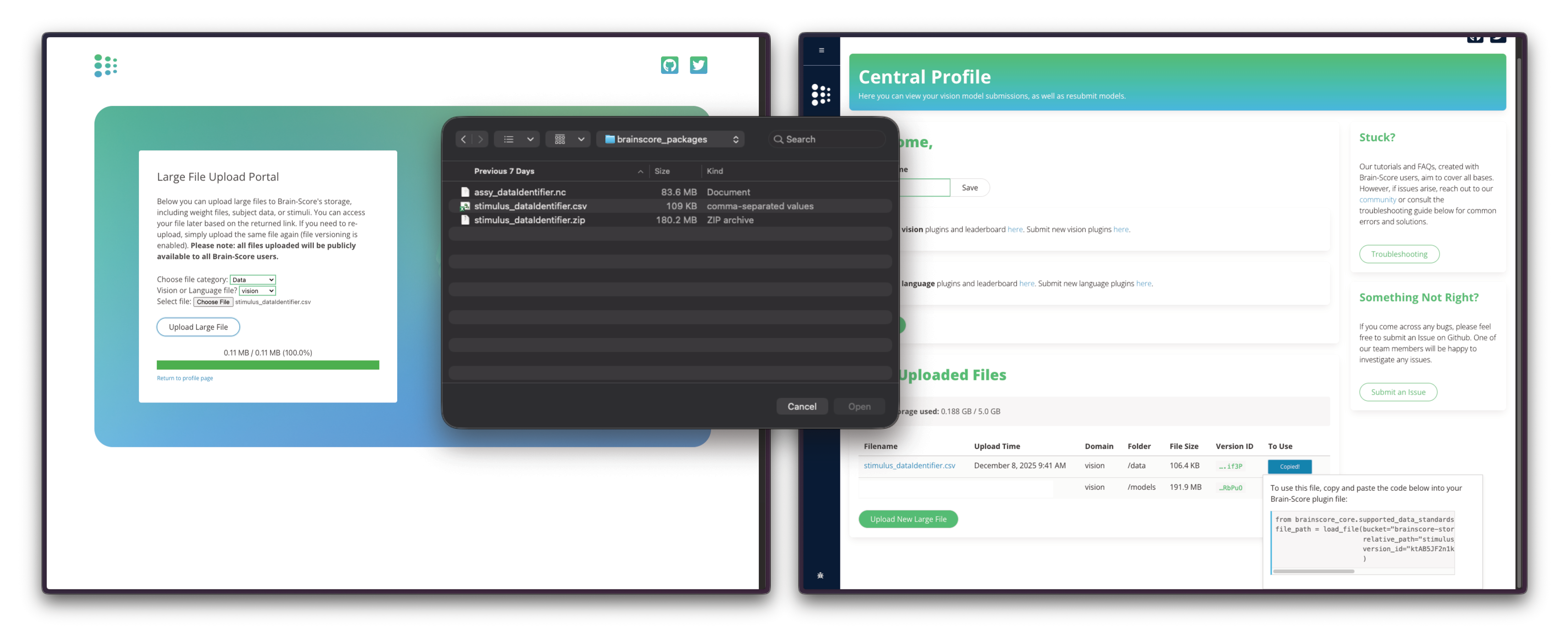Data Upload Interface